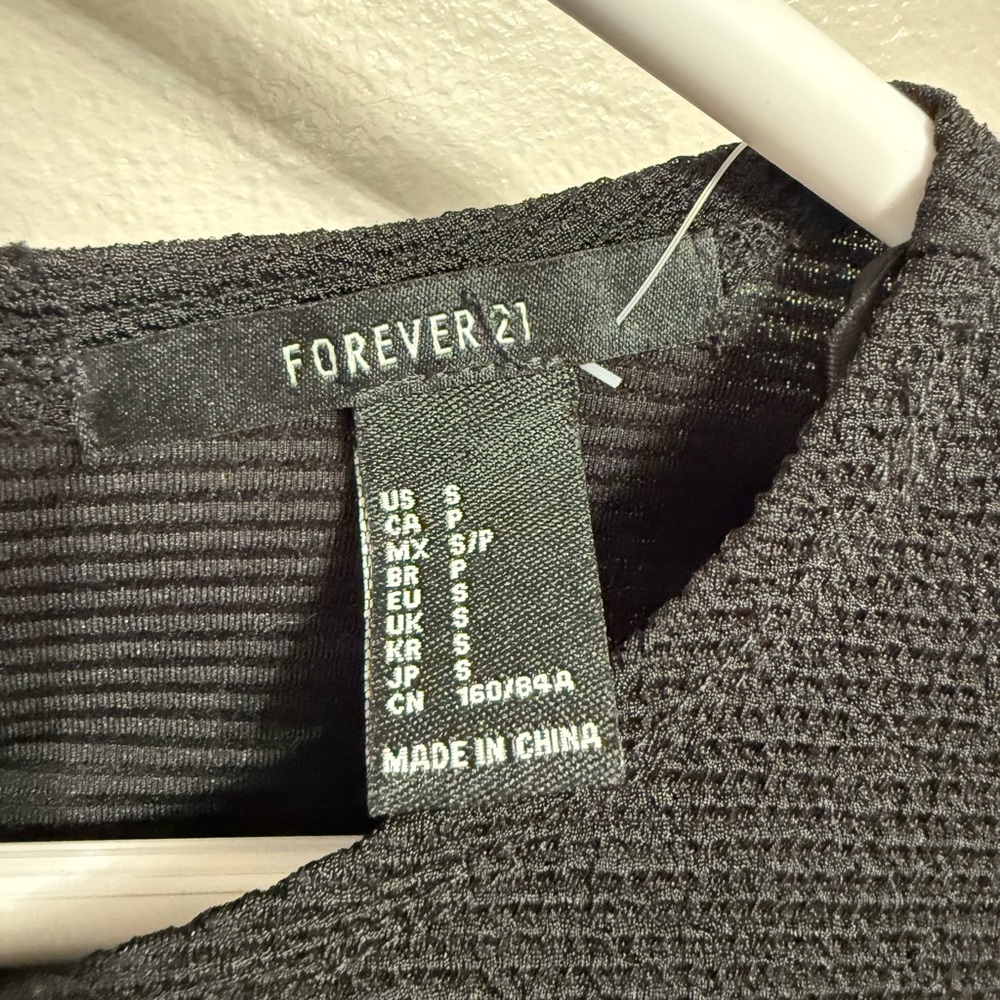 Forever 21 Black Ribbed Top